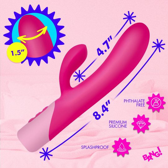 Clit Tapping Vibrating Rabbit - Pink，US Warehouse