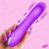New Thrusting Silicone Dildo - Purple，US Warehouse