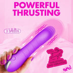 New Thrusting Silicone Dildo - Purple