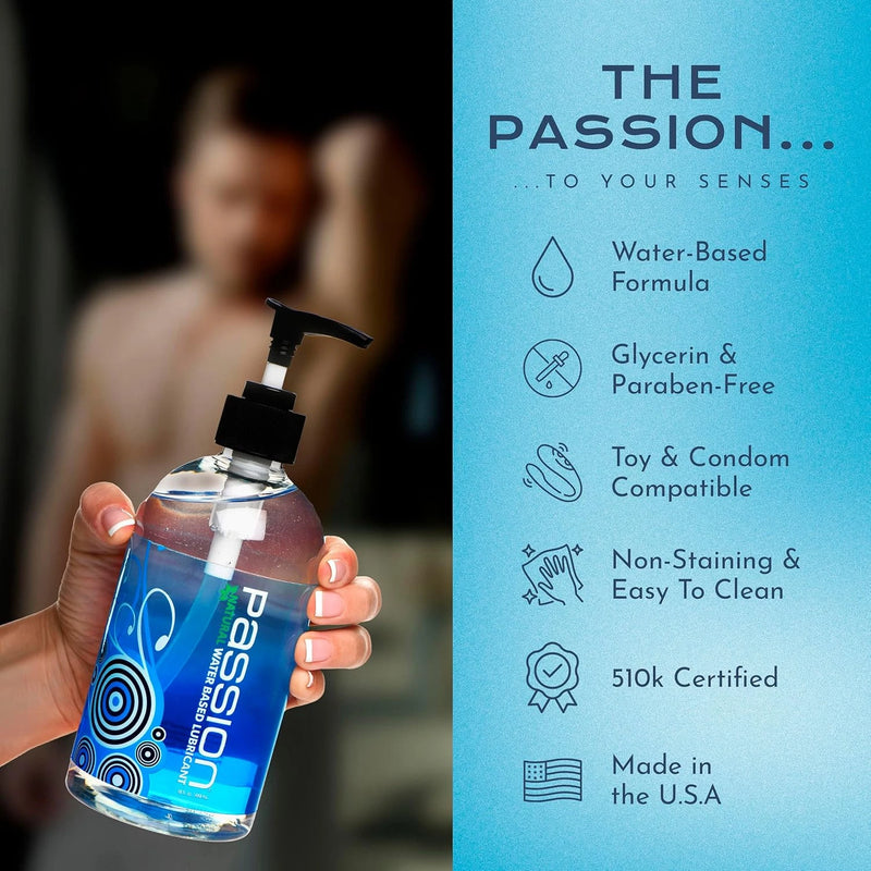 Passion Natural Water-Based Lubricant - 16 oz，US Warehouse