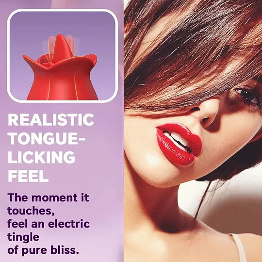 MLEM - Rose Tongue Massager Easy to Position Pleasure Toy