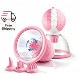 Nipora - Rotating Chest Suction Toys with 3 Chest Brushes for Foreplay