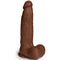 Black Dildo- Silicone Adult Sex Toys Long Brown Dildo with Suction Cup for Hands-Free Play 13.39 in