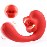 Womangift- Tongue Licking Vibrator with 10 Biting Clitoral Stimulators G-spot Vibrator