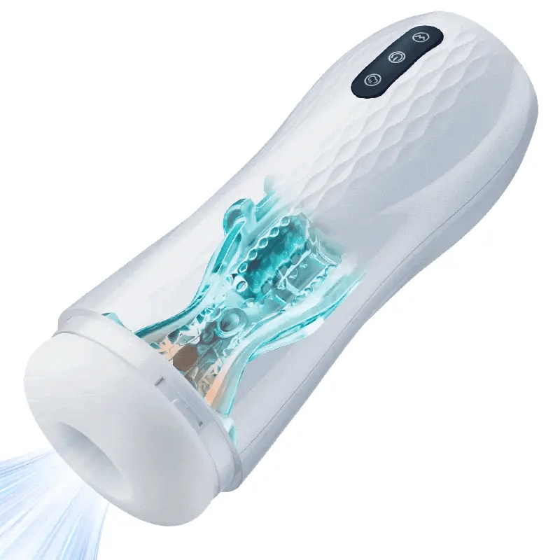 STROKER-Male Masturbator Language Voice Male Stroker Masturbator With Heated Base, 5 Suction 10 Vibration Masturbators Cup