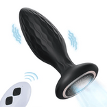 ANAL TOY-Prostate Massager 360° Rotation & Vibration Remote Control Anal Plug For Man or Couple LED Light