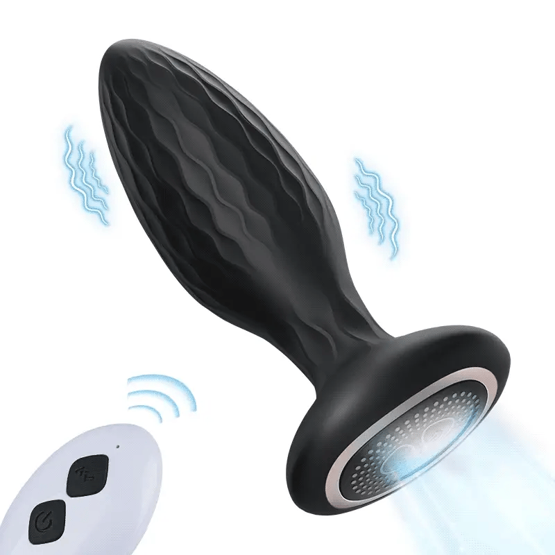 ANAL TOY-Prostate Massager 360° Rotation & Vibration Remote Control Anal Plug For Man or Couple LED Light