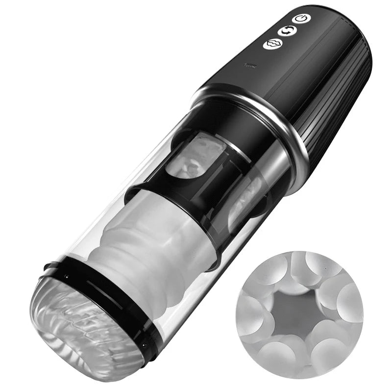STROKER- Rotating Sucking Enjoy Inflation & Twist Massage Fun Masturbation Stroker Male Masturbator
