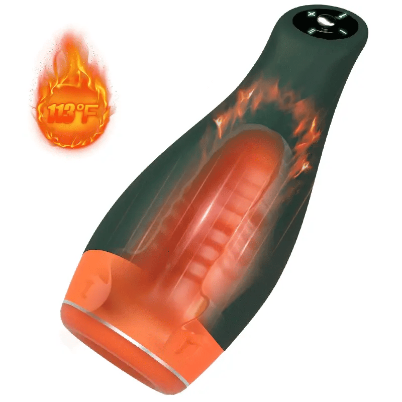 STROKER- Simulates Oral Cavity Temperature Vibration and Telescopic 2-1 Male Masturbator Cup