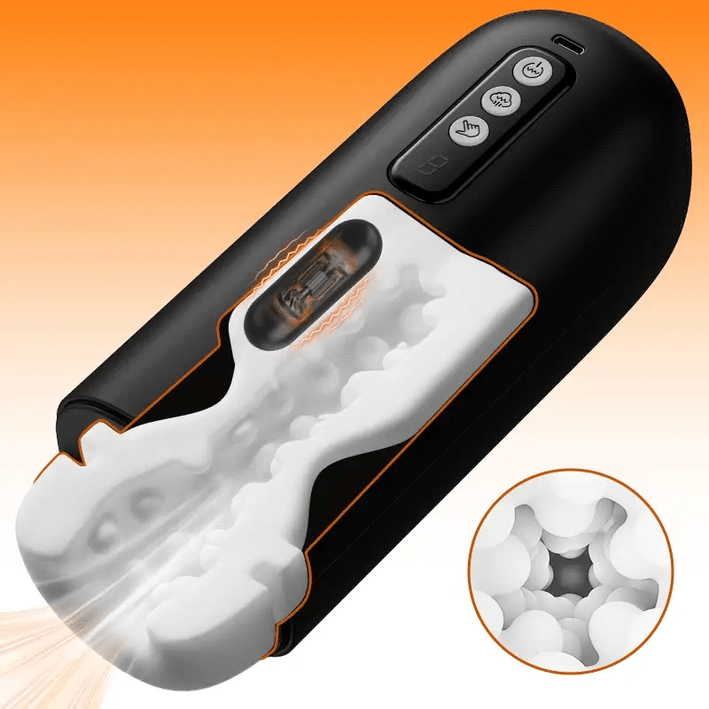 STROKER– Masturbation Cup 8 Vibration & Sucking Easy-Holding 3D Realistic Sleeve Automatic Male Masturbator