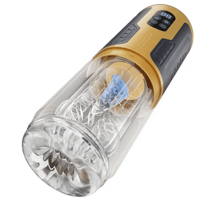 STROKER- Masturbation cup 5 IN 1 Licking Massage Thrust Rotation Vibrating Burst Stroker