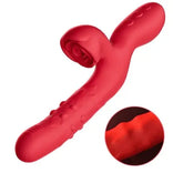 Womangift- 7 Thrusting Wiggling Rose Stimulator Vibrator G-spot Vibrator Licking Vibrator