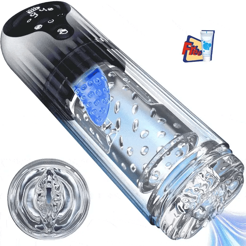 STROKER-  9 Rotating & 4 Suction & Licking Pocket Pussy One-Touch Boost Automatic Male Masturbator