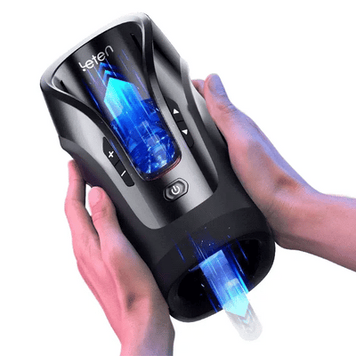 STROKER-Masturbation cup Leten 3D Fleshy Telescopic Vibrating Automatic Male Masturbator Blowjob Stroker