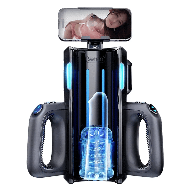 STROKER- Male Masturbator Interactive Transparent Stroker 10 Thrusting, 4,72 in Deep Stroke & Realistic Moaning Voice Stroker