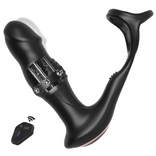 ANAL TOY-3 In 1 Wriggling Swaying Vibrating 9 Wriggling Swaying Male Prostate Toy with Cock Ring