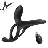 Penis Ring-IPX7 9 vibration with 3 Vibrating 3 in 1 Penis Ring