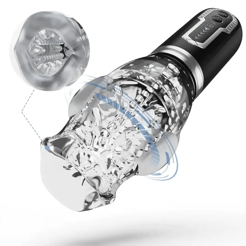 STROKER- 5 Telescopic and Rotational 7 Vibration Realistic Lip and Mouth Touch Handheld Masturbator
