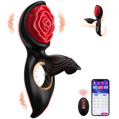 Penis Ring-9 Vibration Modes Wizard APP Control 7 Vibrating Cock Ring Sex Toy For Couoles