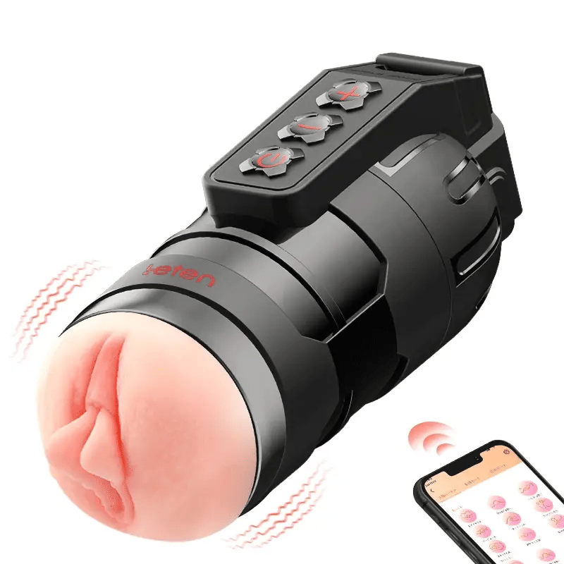 STROKER-Male Masturbator Stroker 10 Vibrating With Voice Mode, APP Control Masturbation cup
