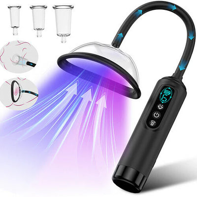 Womangift- Automatic Vacuum Nipple Pump & Vagina Pussy Pump With 5 Cups Suction Vibrator