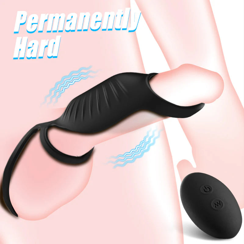 Penis Ring-IPX7 Remote Control 9 Vibration 2 IN 1 Cock Ring