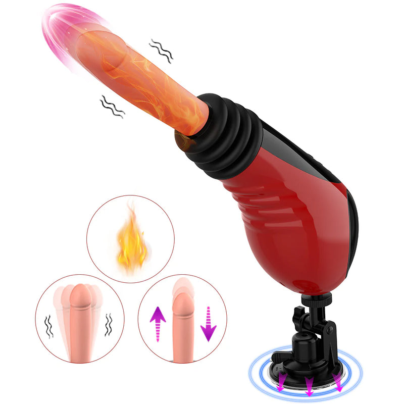Womangift- 9 Thrusting Vibrating Heating Dildo Sex Machine Dildo Machine For Woman