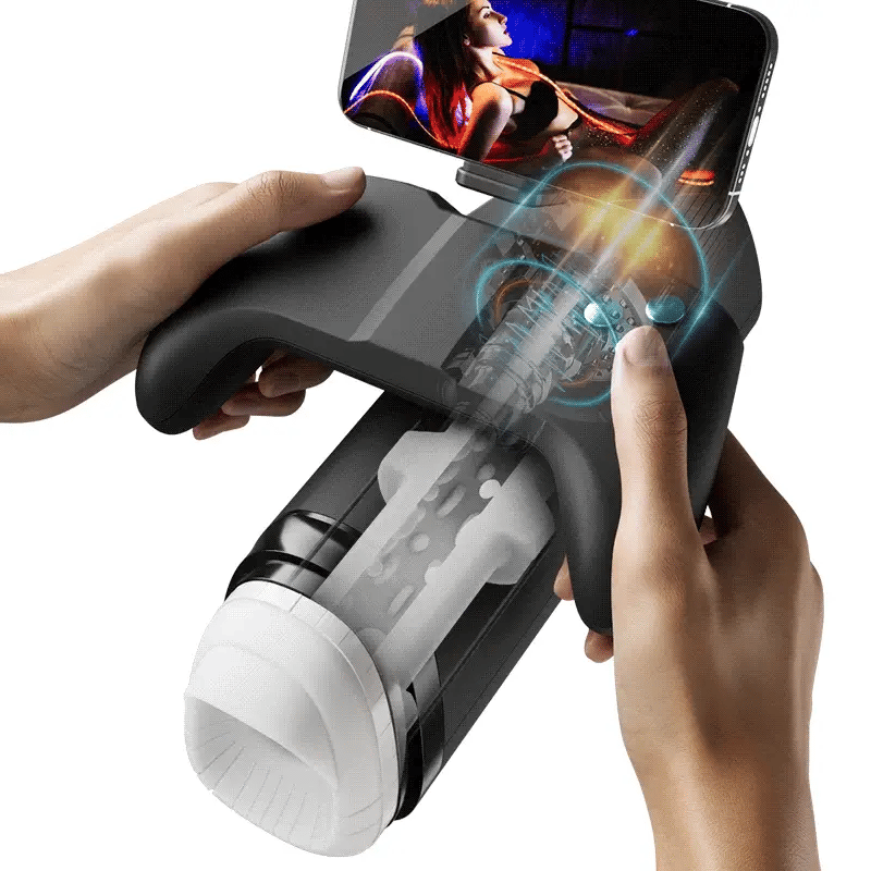 Telescopic Rotating Masturbation cup-Male Masturbator Thrust 10-Mode Stroker – Interactive Gamepad Design with Adjustable Phone Stand