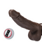 Black Dildo - 8.7 Inch Remote Control 5 Thrusting 10 Vibrating Rotating Dildo