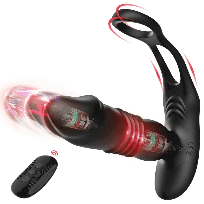 ANAL TOY-Anal Vibrator With Impact Functon 3 IN 1 Prostate Climax Thrusting Anal Training Prostate Massager