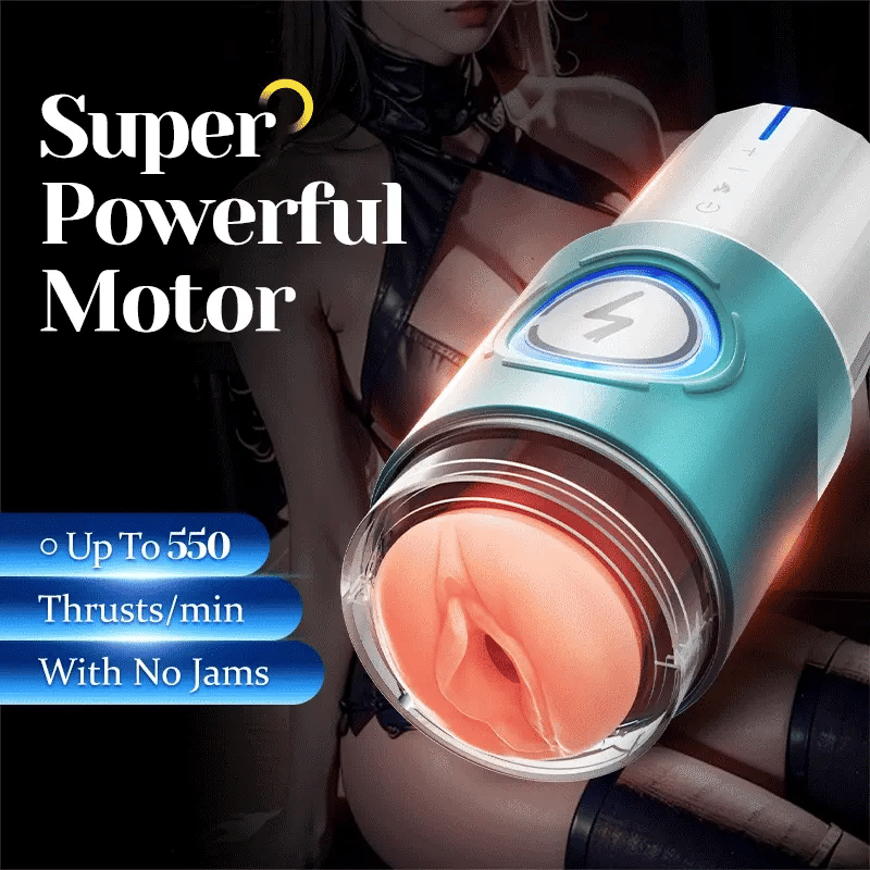 STROKER-Male Masturbator Infrared Heated Thrusting Male Masturbator 550 Thrusts/min Automatic  Realistic Warming Stroker