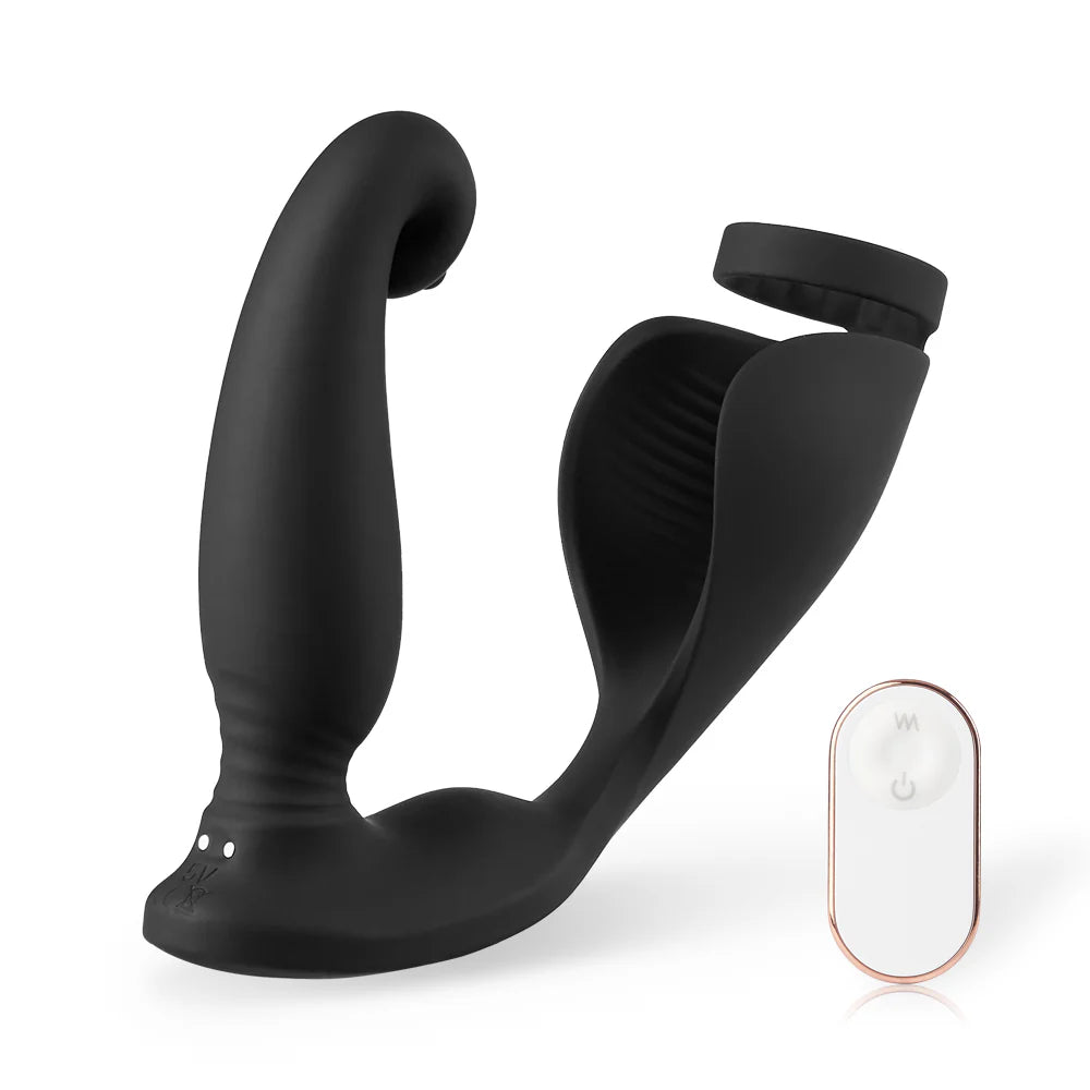ANAL TOY- Wireless Remote Control 3 Vibrations, 6 Frequency Pulses Prostate Massager For Man