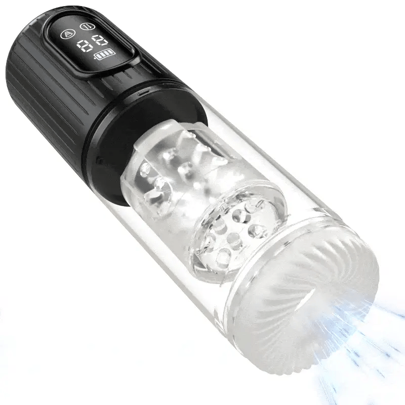 STROKER-Male Masturbator 4 Suction 5 Thrusting Rotating 3 in 1 Sex Stroker Masturbation cup