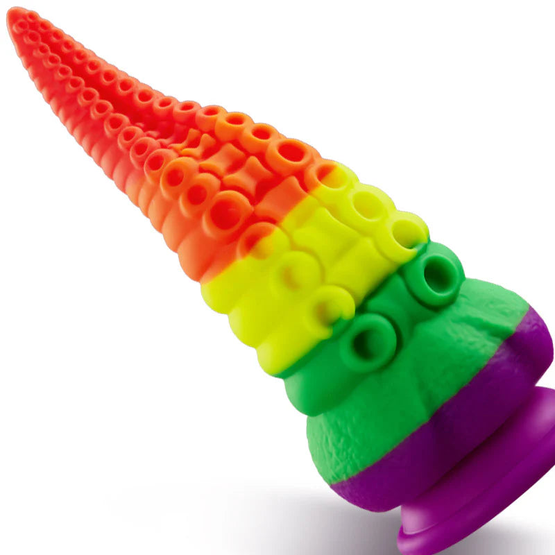 Huge Dildo 8.66 Inch Rainbow Dildo with Suction Cup