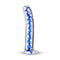 Womangift Frozen Sapphire Spiral Glass Dildo 6.18 Inch for woman sex toy