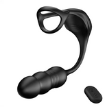 ANAL TOY- 9-Frequency Thrusting And Vibration Wearable Prostate Massager With Cock Ring