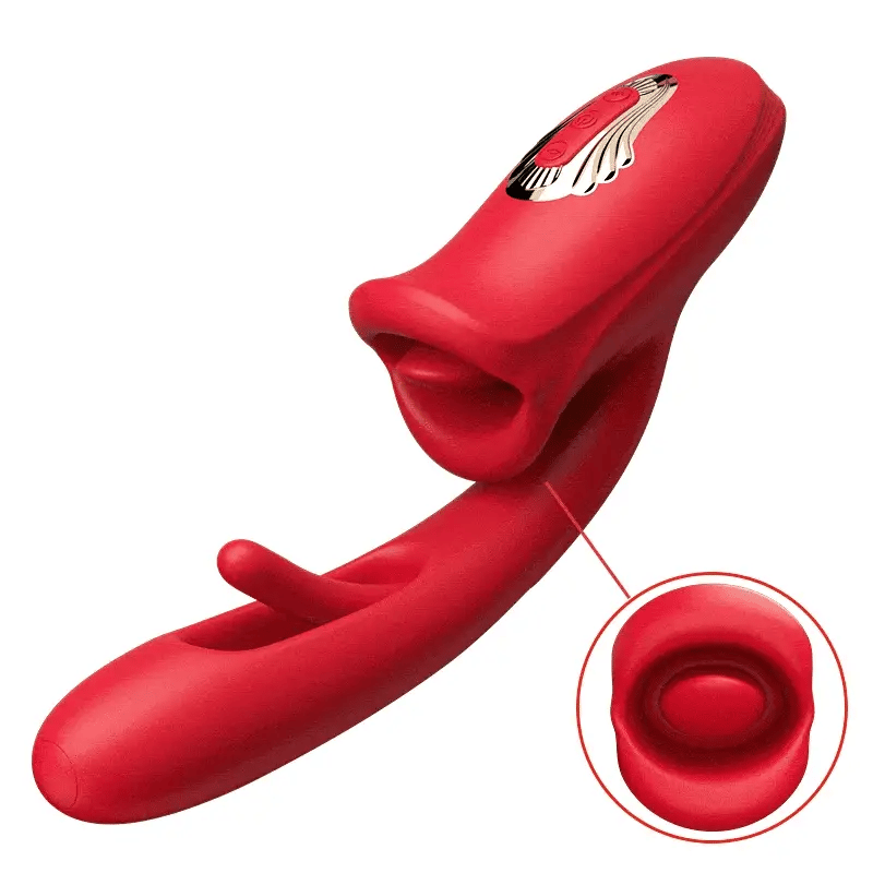 Womangift-Biting Vibrator Shaped Biting Soother with Vibration & Flapping