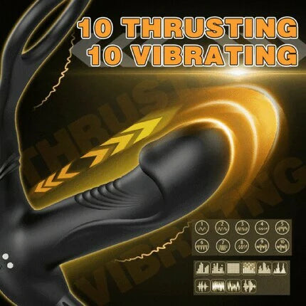 ANAL TOY-Remote Controller 10 Thrusting & Vibrating Modes Finger Loop Thrusting Prostate Massager