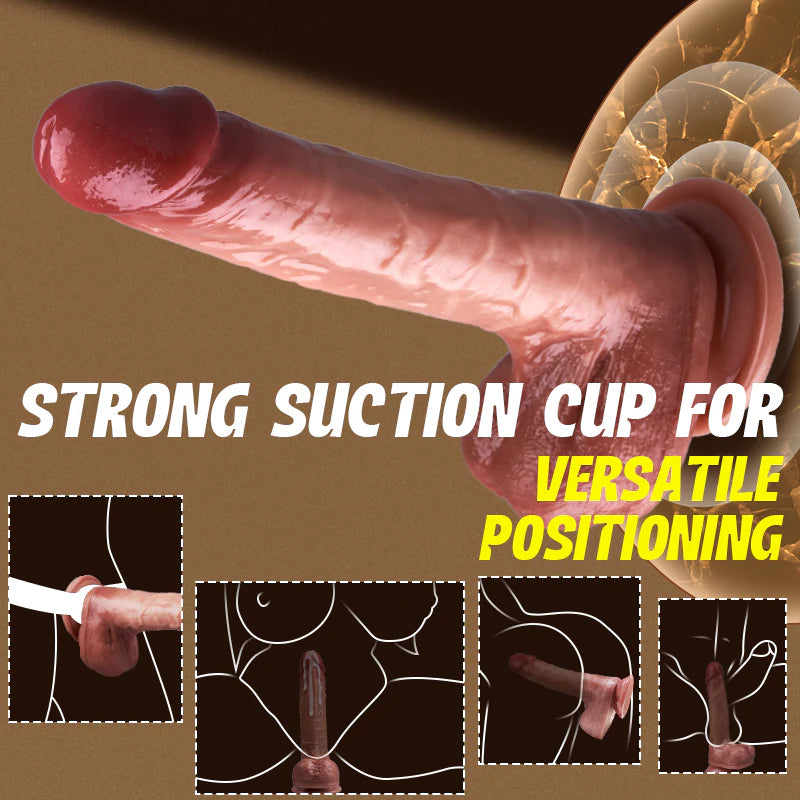 Realistic Dildo- UniFlex 8 Thrusting Heating G & P-spot Fun Dildo 7.87 in Vibrating Dildo