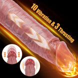 Vibrating Dildo- Heating Thrusting 8.6 IN Dildo Vibrator Silicone Dildo Suction Cup