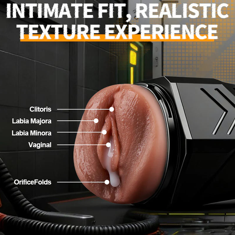 STROKER– Masturbation Cup with 5 Suction 9 Vibrations Realistic Riding & Squeezing Action for Intense Male Masturbator