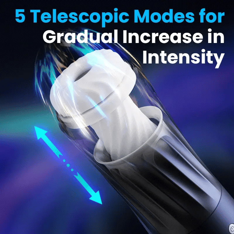 STROKER- Male Masturbator Glans and corona stimulation 3 Rotating 5 Thrusting 5 Vibrating Heating Male Stroker Masturbation cup