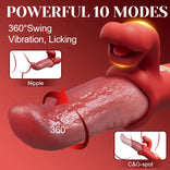 Womangift -Licking Vibrator Deep Wriggle Prolonged Pleasure Licking Swing Tongue Vibrators for Womangift Couples Games