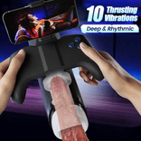 Telescopic Rotating Masturbation cup-Male Masturbator Thrust 10-Mode Stroker – Interactive Gamepad Design with Adjustable Phone Stand