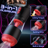 STROKER-Masturbation Cup Partner Play Holder 4 Suction 7 Tongue-Licking Voice Function Male Stroker Masturbator