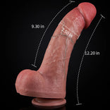 Huge Dildo- 12.2” x 2.5” Extra Thick Large Liquid Silicone Realistic Biggest Girth Anal Dildo