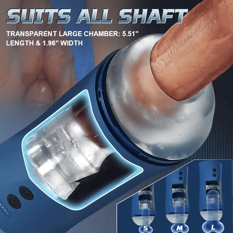 STROKER- 3 Telescopic Stroker Big Chamber Suits All Shaft Male Masturbator