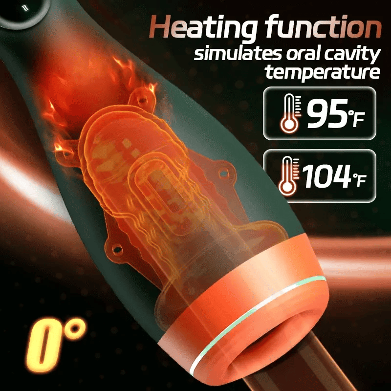 STROKER- Simulates Oral Cavity Temperature Vibration and Telescopic 2-1 Male Masturbator Cup