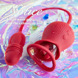 Womangift Rose 10 Tongue Licking & Thrusting Dildo Vibrator Clitoris and Nipple Stimulator