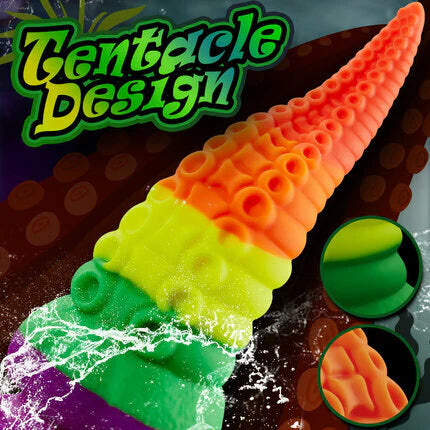Huge Dildo 8.66 Inch Rainbow Dildo with Suction Cup